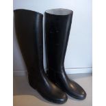 Pair Dublin Child's Jodhpur Boots Size 2, Pair Cadett Adults Long Riding Boots Size 7 & Lead Rope