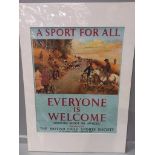 2 Mounted Prints - The British Field Sports Society 'A Sport For All Everyone Is Welcome' & 'For Spo