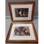 2 Spaniel Prints (Framed) H25cm x W29cm