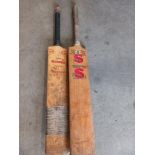 1960's Slazenger & Stuart Sturridge Cricket Bats & Stumps