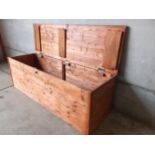 Large Stained Pine Storage Box H83cm x W187cm x D58cm