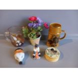 Royal Worcester Plant Pot R302678-G857, Fox Head Spirit Cup, Royal Worcester Palissy Hunting Tankard