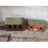 2 Slate Roof Bird Houses (A/F)