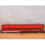 Snooker Cue In Black Leather Case