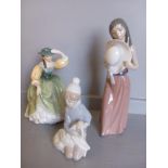 Royal Doulton 'Buttercup' Figurine HN2309 & 2 Lladro Figurines 5007 & A5N