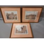 3 Limited Edition Prints - St Mary's Island, Grey Street-Newcastle Upon Tyne & Hexham (In Frames)