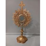 Brass Religious Monstrance H64cm x W34cm x Base 21cm