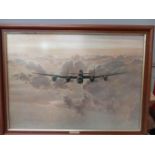 Aviation Print 'Coulson' In Frame Presented To DC 1695 Nealen From His Friends & Colleagues H62cm x