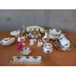 Box Including Royal Albert Old Country Roses Teaware & Dressing Table Pieces