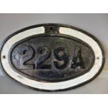 Cast Railway Plaque BR 229A