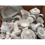 3 Boxes (Approximately 128Pcs) Johnson Bros Clover Leaf Eternal Beau Dinner & Teaware, Place Mats, C