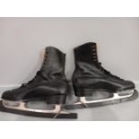 Black Leather Ice Skates Size 10 1/2