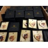 Approximately 72 Old Tupton Ceramic Dog Badges In Boxes