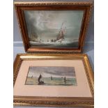 2 Oils On Canvas In Gilt Frames - Harbour Scenes