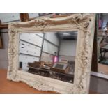 Victorian Carved Painted Mantel Mirror H93cm x W121cm