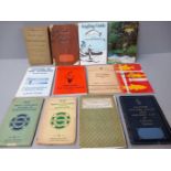 Box Of Assorted Fishing Books, Ordnance Survey Maps, Fisherman's Maps, 2 Volumes The Guardian Etc