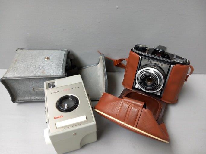 Felica Camera In Case & Kodak Brownie Vecta Camera In Case