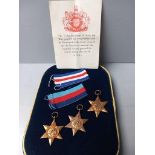 3 Campaign Stars 1939-1945 Medals