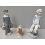 2 Lladro Figures & Beswick Squirrel