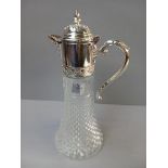 'Highlands' Silver Plated Glass Claret Jug