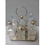 6 Bottle Plated Cruet Set