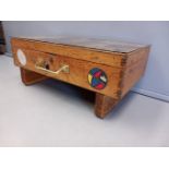 Pine Upcycled Tool Box/Coffee Table H34cm x W84cm x D46cm