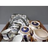 Box Assorted Shelley Teaware, Ringtons Teapots & Jug