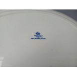 Large Johnson Bros Blue & White Meat Plate, 3 Burslem Plates & 2 Others