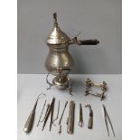 Coffee Pot & Spirit Burner, Carver Rests Etc