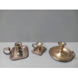 3 Plated Candleholders