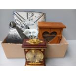Egg Cabinet, Clocks, Lampshade Etc