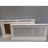 2 Painted Radiator Covers H95cm W164 & H77cm W160cm