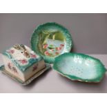 Box Including Tureen, Cheese Dish, Plate Etc (A/F)