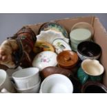 Box Assorted China - Horse, Ramekin Dishes, Dressing Table Pieces Etc