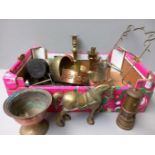 Brass Horses, Trivets, Lamps Etc