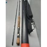 3Pc Fibreglass Fishing Rod In Black Case