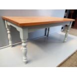 Painted Pine Kitchen Table H77cm x L170cm x W90cm