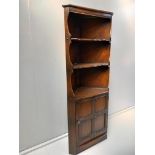 Dark Oak Ercol Corner Cabinet H184cm x W72cm