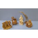 Box Of Figures - Buddha, Stork Etc