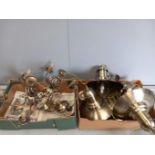 2 Boxes Chandeliers, Light Fittings Etc