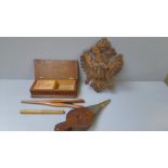 Jewellery Box, Glove Stretchers, Small Bellows Etc