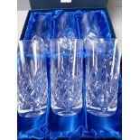 6 Bohemia Crystal Tumblers In Original Box