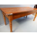 Pine Kitchen Table H79cm x L178cm x W77cm (A/F)