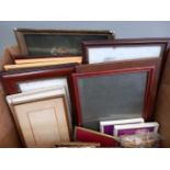Box 17 Assorted Picture Frames Etc & Original Oil Painting - Still Life In Frame By A Adloff