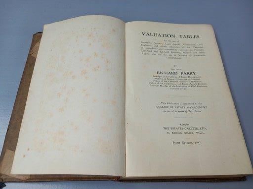 12 Volumes - Valuation Tables By Richard Perry, War Related Etc