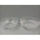 2 Cut Glass Fruit Bowls