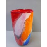 Rainbow Blend Glass Vase