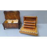 Walnut Jewellery Box & Cigarette Box