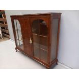 Walnut Glazed China Cabinet H108cm x W121cm x D34cm