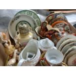 Box Assorted Plates, Dressing Table Pieces Etc
